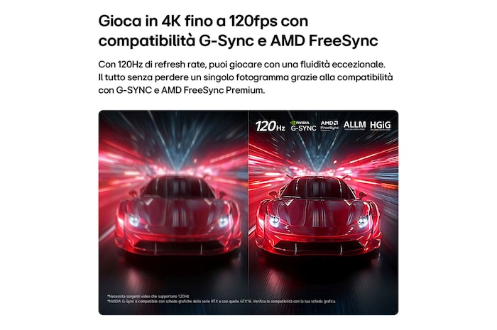 Compatibilità G-Sync e AMD FreeSync TV OLED48B6ELC 2026